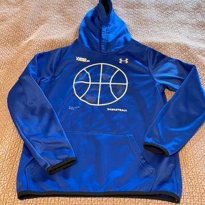 Under armor blue color gear hooded sweatshirt